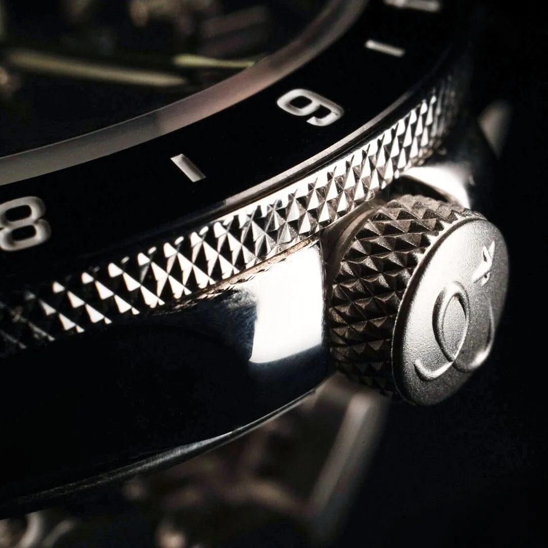Orologio Calamai 07 GMT, scatto ravvicinato dei dettagli
